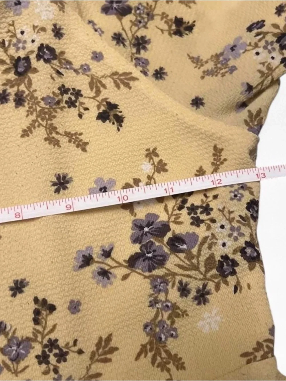 Knitworks Women’s XS Cottagecore Yellow and Purple Floral Fit-and-Flare Dress